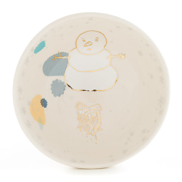 Snowman in Snow  Bowl (b-1002)