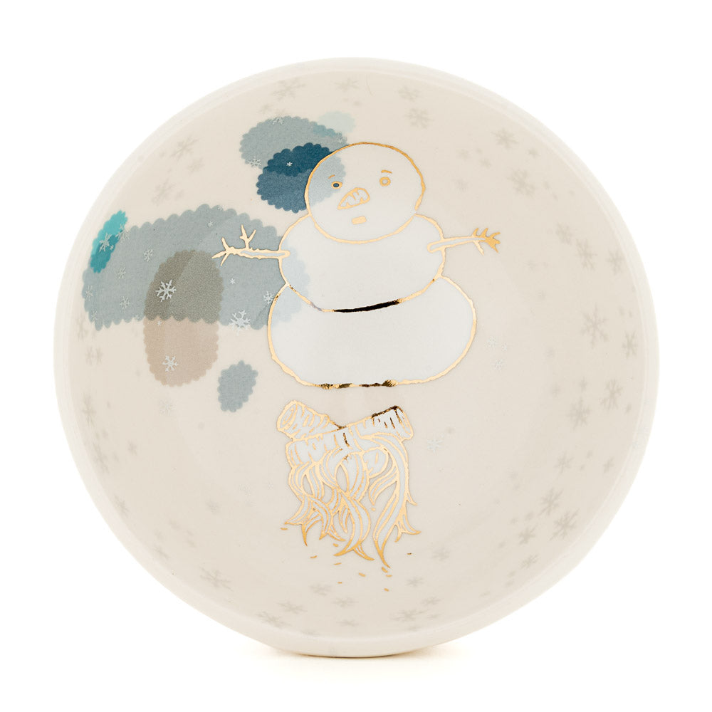 Snowman in Snow  Bowl (b-1018)
