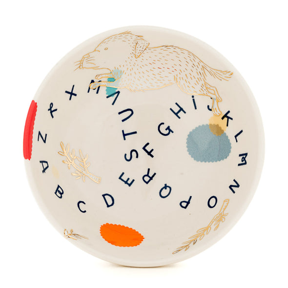 Alphabet Dog Bowl (b-1022)