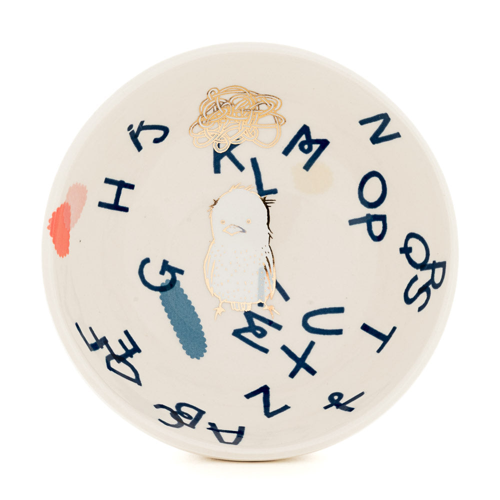 Alphabet Bird Bowl (b-1027)