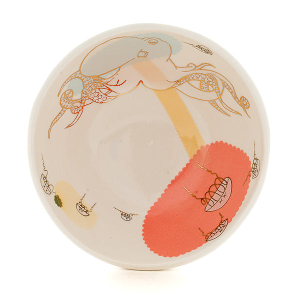 Dry-thrown Chunky Octopus Bowl (b-1034)