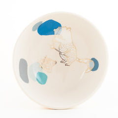 Raccoon and Campfire Bowl (b-939)