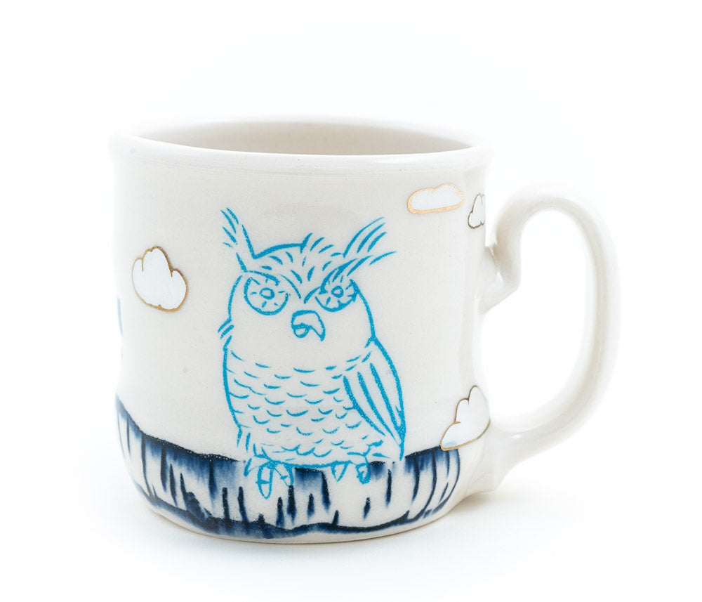 Owls in Clouds Espresso Cup (c-2917) 7 fl oz