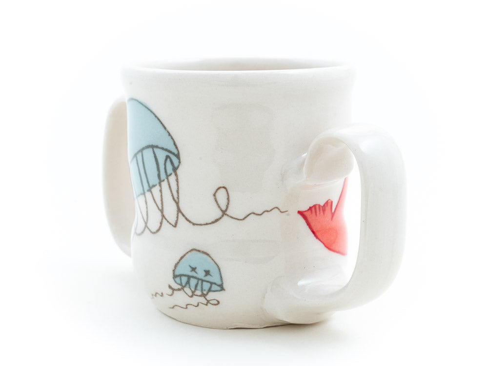 Double-handled Whale and Jellyfish Cup (c-2922) 7 fl oz