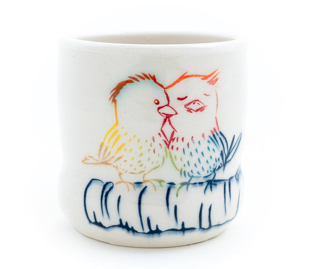Lovebird on Log Cup (c-2923) 9 fl oz