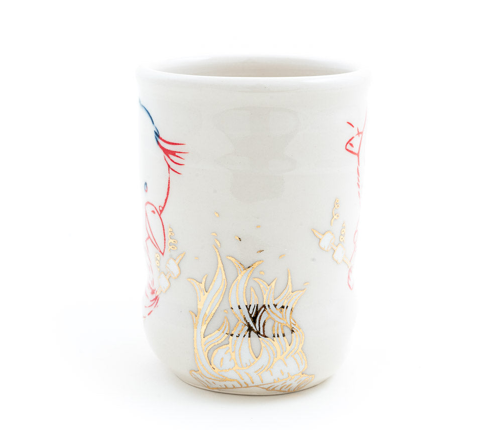 Bird and Raccoon Roasting Marshmallows Cup (c-2956) 11 fl oz
