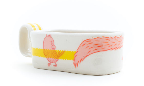 Fox and Bird Espresso Cup (c-2976) 6 fl oz