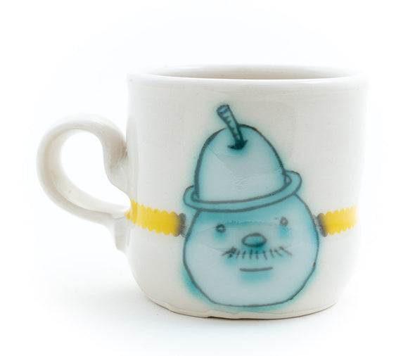 Mustached Pear and Apple Espresso Cup (c-2977) 6 fl oz