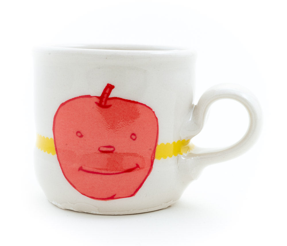 Mustached Pear and Apple Espresso Cup (c-2977) 6 fl oz