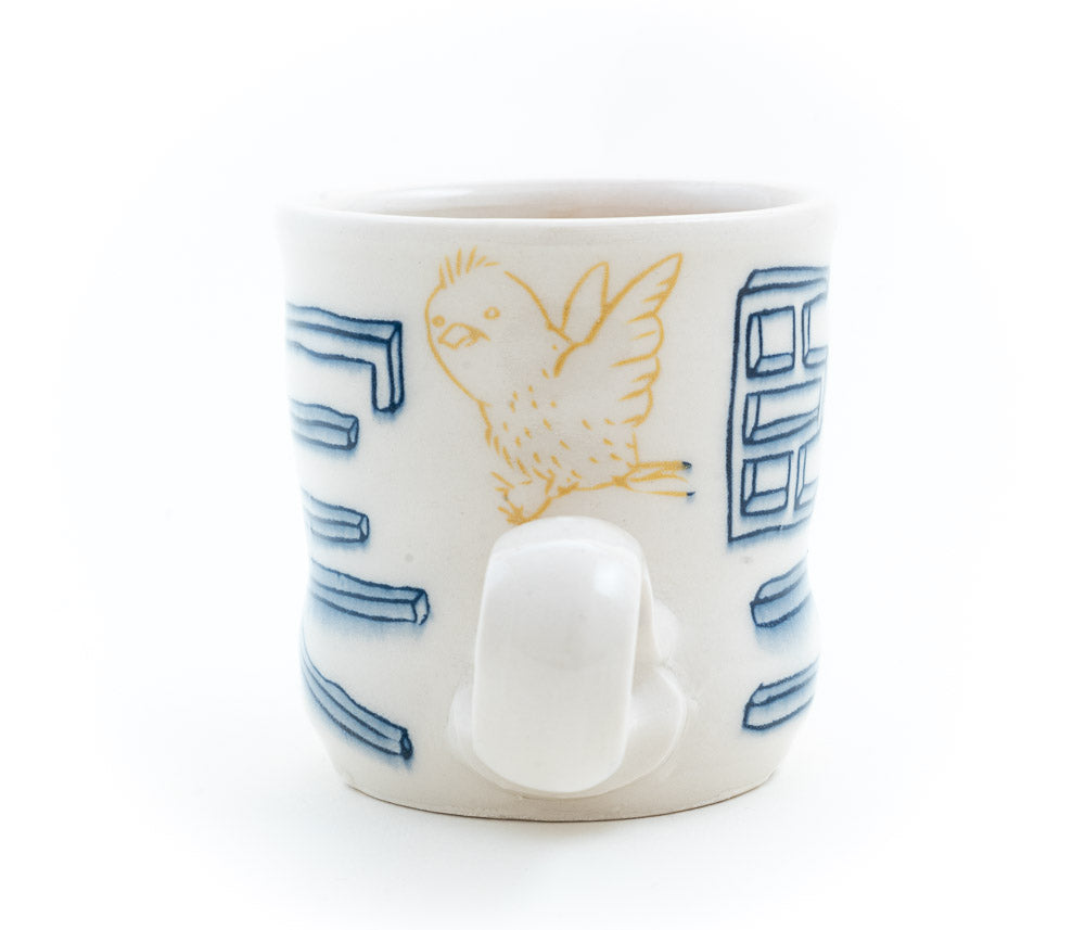 Double-handled Kenjitsu (Steady True) Espresso Cup (c-2982)  7 fl oz