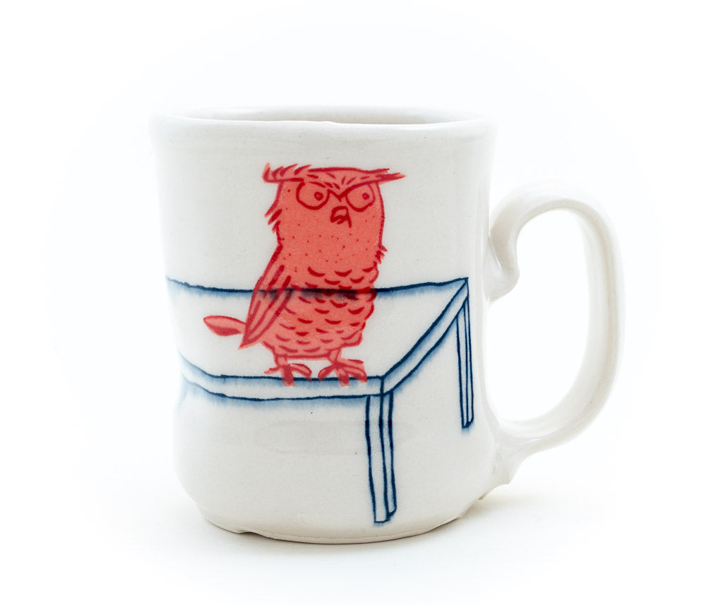 Owl on Table Cup (c-2991)  9 fl oz