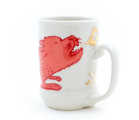 Pink Fire-breathing Dog Cup (c-3051)  16 fl oz