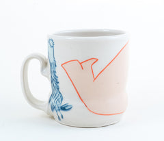 Pink Whale and Bird Cup (c-3182) 10 fl oz