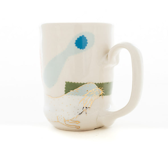 Face, Otter and Bird Cup (c-3242)