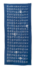 Blue Multiplication Table Tenugui